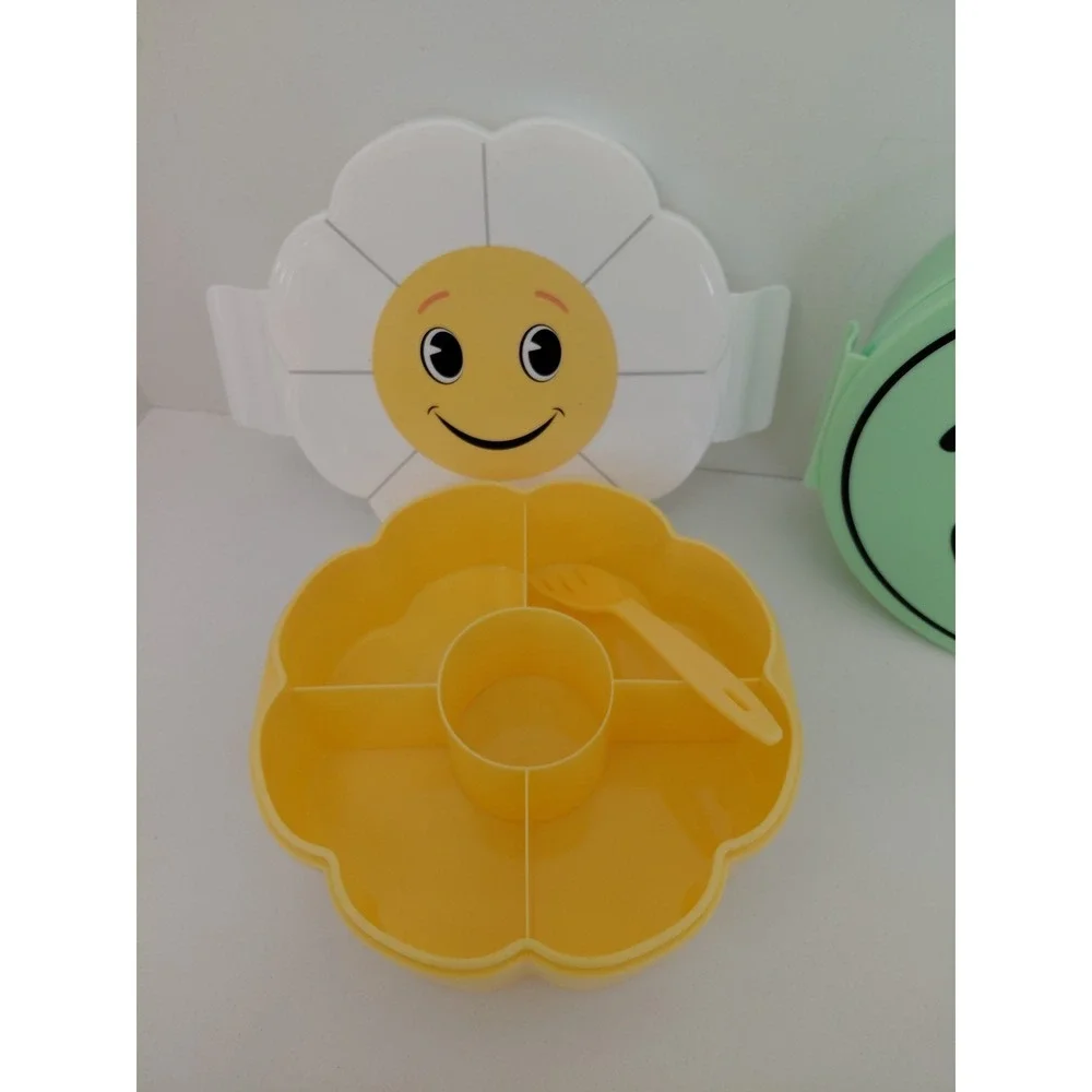 SET of 2 Bento Lunch Boxes w/‎ Fork BPA free Microwave Dishwasher Safe NEW